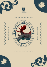 Canada Day Moose Flyer Design