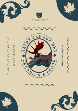 Canada Day Moose Flyer Image Preview