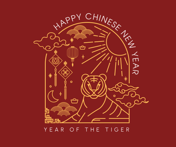 Year of the Tiger Facebook Post Design Image Preview