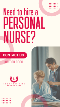 Nurse For Hire Facebook Story Design