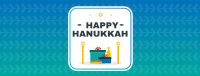 Hanukkah Gradient Pattern Facebook cover Image Preview