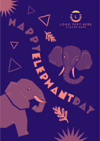Abstract Elephant Flyer Design