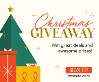 Christmas Holiday Giveaway Facebook Post Design