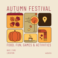 Fall Festival Calendar Instagram post Image Preview