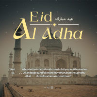 Eid Al Adha Quran Quote Instagram post Image Preview