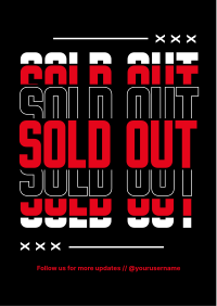 Sold Out Announcement Flyer Design