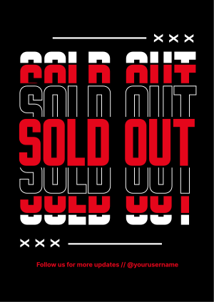 Sold Out Announcement Flyer Image Preview