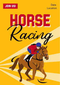 Vintage Horse Racing Flyer Design
