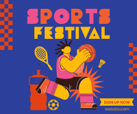 Go for Gold on Sports Festival Facebook Post Design