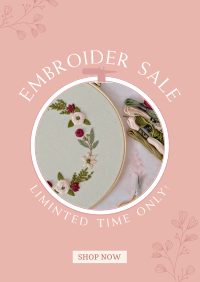 Embroidery Sale Poster Image Preview