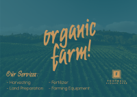 Organic Agriculture Postcard Design
