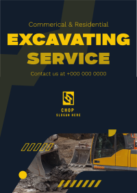 Modern Excavating Service Flyer Image Preview