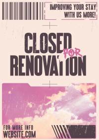 Grunge Closed Renovation Flyer Design