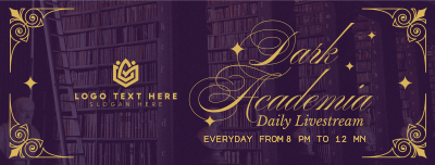 Dark Academia Study Playlist Facebook cover Image Preview