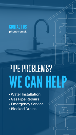 Your Plumbing Service Instagram story Image Preview