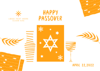 Passover Day Haggadah Postcard Design