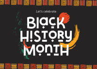 Tribal Black History Month Postcard Design