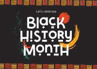 Tribal Black History Month Postcard Image Preview