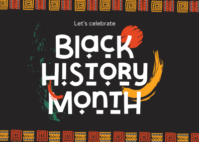 Tribal Black History Month Postcard Image Preview