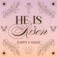 Rustic Easter Sunday Linkedin Post Image Preview