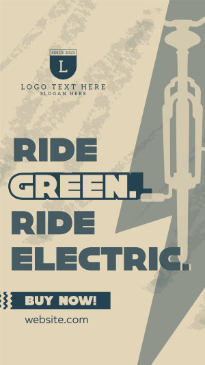 Green Ride E-bike Facebook story Image Preview
