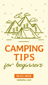 Camping Tips For Beginners TikTok video Image Preview