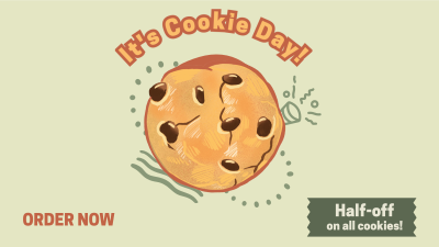 Cookie Day Illustration Facebook event cover Image Preview