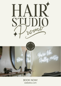 Hair Studio Promo Poster Design