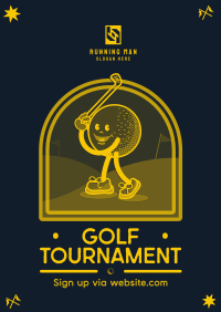 Retro Golf Tournament Poster Image Preview