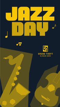 Jazz Instrumental Day Facebook Story Design