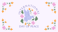 Floral Peace Dove Facebook Event Cover Design