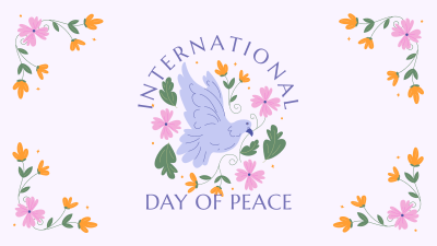 Floral Peace Dove Facebook event cover Image Preview