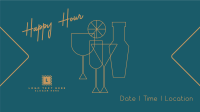 Cocktail Happy Hour Facebook Event Cover Design