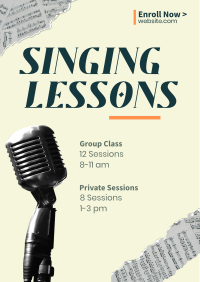 Singing Lessons Flyer Design
