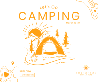Campsite Sketch Facebook Post Design