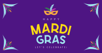 Festive Mardi Gras Facebook ad Image Preview