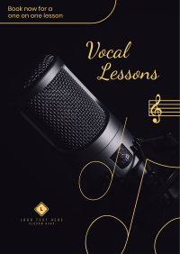 Beginner Vocal Lessons Poster Design