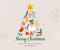 Christmas Tree Collage Facebook Post Design
