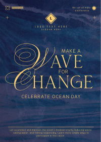 Wave Change Ocean Day Flyer Image Preview