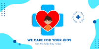 Care for your kids Twitter Post Design