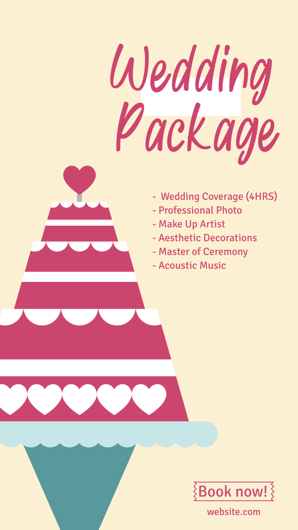 Wedding Cake Instagram Story Design Image Preview