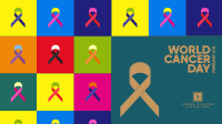 Multicolor Cancer Day Facebook Event Cover Design