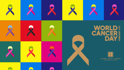 Multicolor Cancer Day Facebook event cover Image Preview