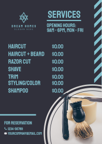 Barber Shop Pricelist Flyer Image Preview