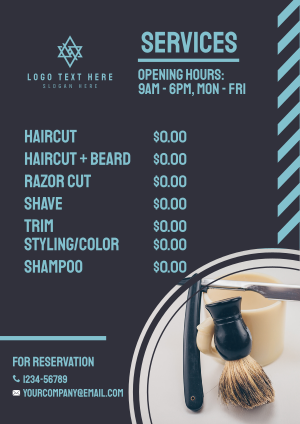 Barber Shop Pricelist Flyer Image Preview