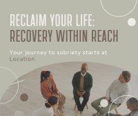 Peaceful Sobriety Support Group Facebook Post Design