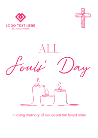 Soul's Day Candle Poster Design