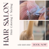 Hair Styling Salon Instagram Post Design