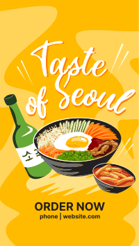 Taste of Seoul Food TikTok Video Design