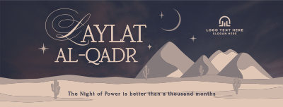 Laylat al-Qadr Desert Facebook cover Image Preview